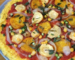 pizza sur croûte de millet