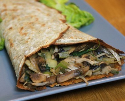 Crêpe de PDT aux champignons-poireaux