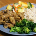 Seitan caramel vegan